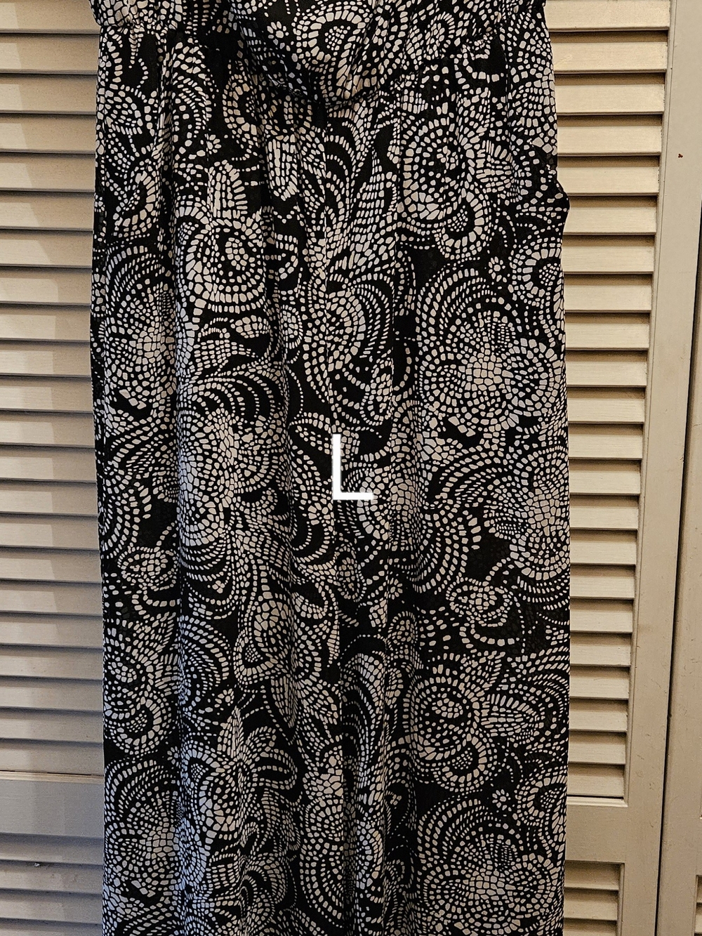 Black and White Patterned Maxi Skirt